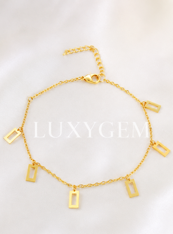 Geometric Gold-Plated Bracelet