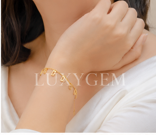 Geometric Gold-Plated Bracelet