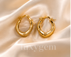Flower Hoop Earrings
