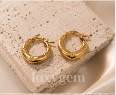 Flower Hoop Earrings