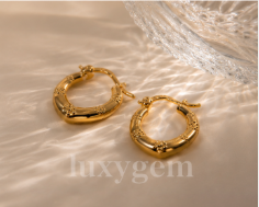 Flower Hoop Earrings