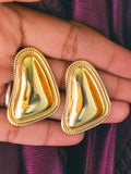 Luxygem Sculpted Gold Statement Earrings