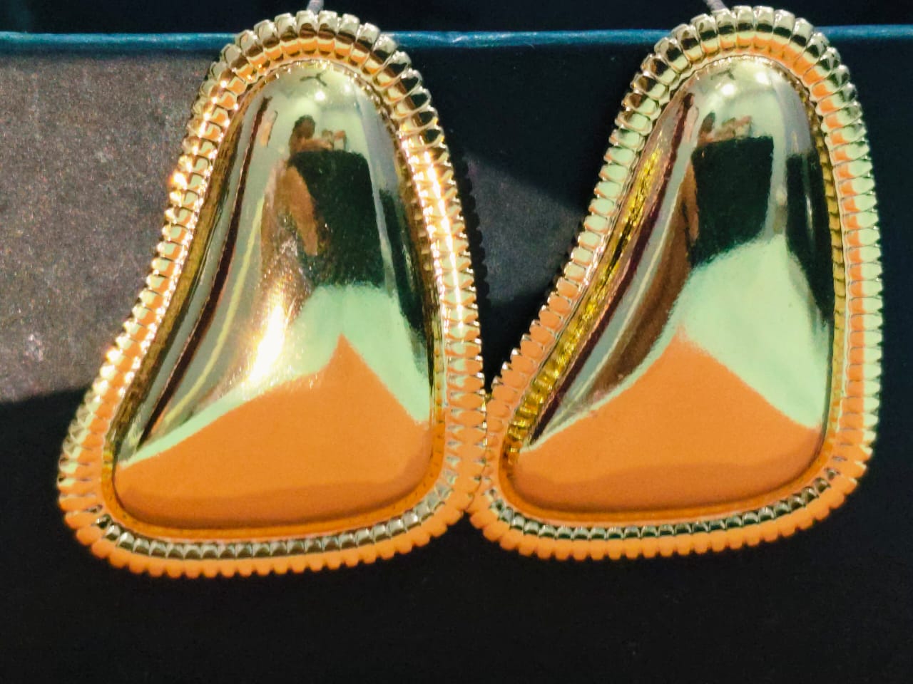 Luxygem Sculpted Gold Statement Earrings