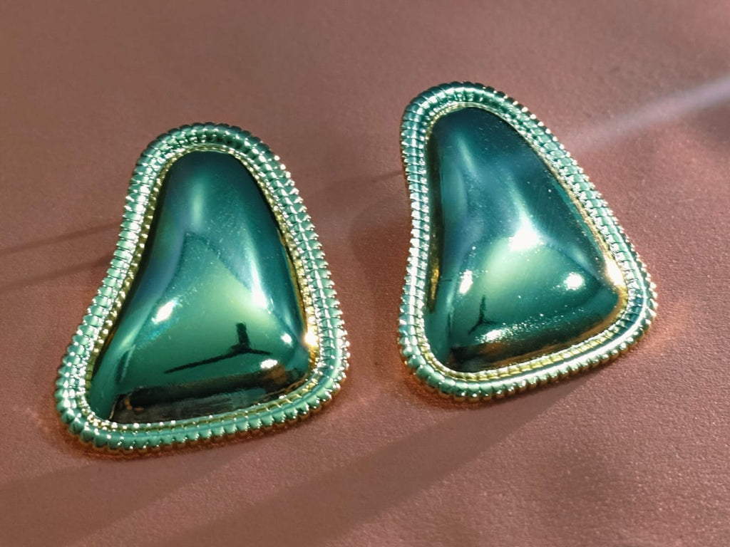 Luxygem Sculpted Gold Statement Earrings