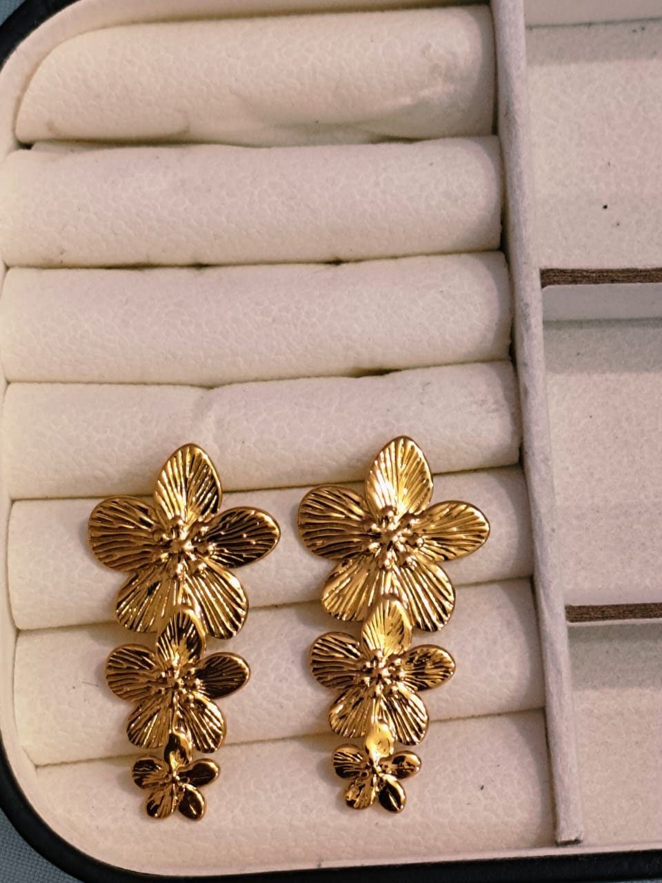 Luxygem Golden Blossom Cascade Earrings